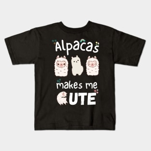 Alpaca Makes me Cute Kids T-Shirt